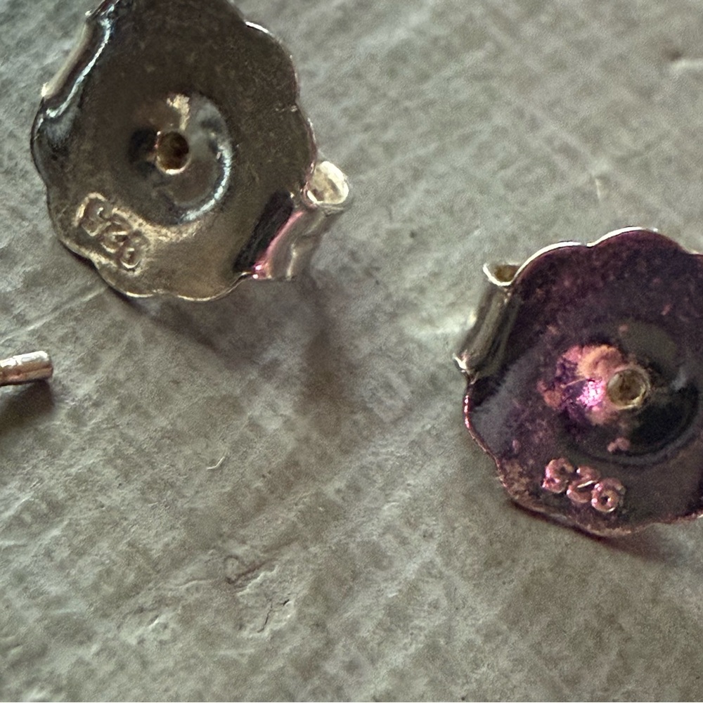 Judith Ripka 925 Sterling Silver CZ Stud Earrings - Picture 4 of 7